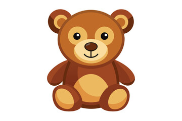 Obraz premium kids toy teddy bear vector on white background