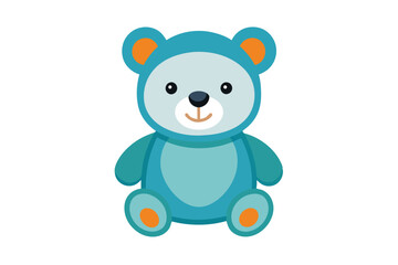 Naklejka premium kids toy teddy bear vector on white background