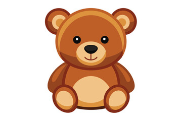 Obraz premium kids toy teddy bear vector on white background
