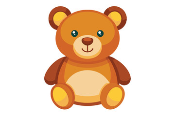 Obraz premium kids toy teddy bear vector on white background