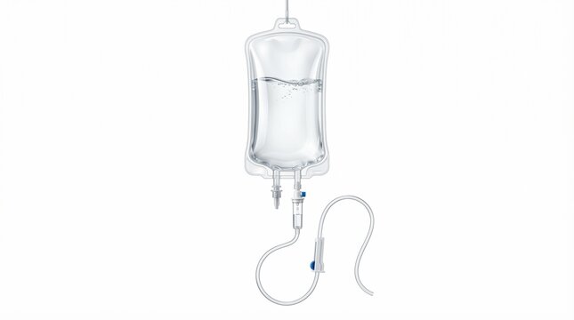 Medical fluid bag for intravenous infusion therapy, providing essential hydration and nutrient delivery to patients in clinical settings