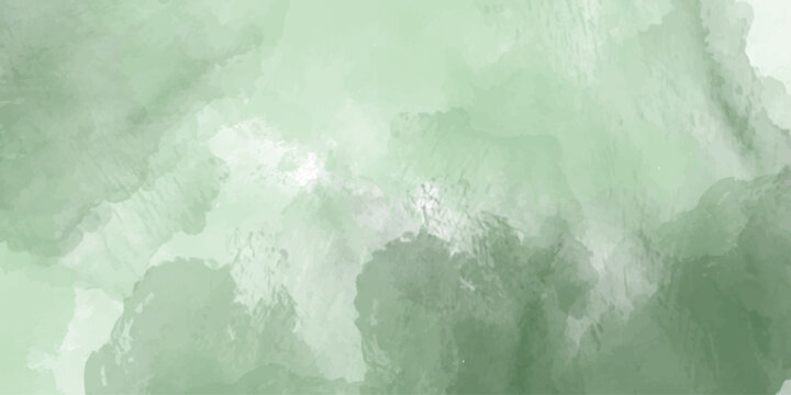 Abstract sage green watercolor background with deep forest tones and artistic paint splashes.