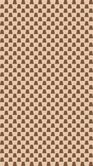 Fototapeta premium Geometric Patterns in Brown and Beige: A repetitive pattern of brown geometric shapes on a beige background creates a visually captivating display