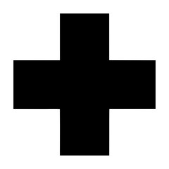 Obraz premium white cross on black
