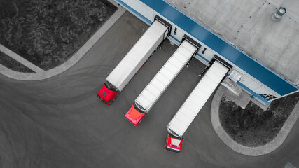 logistics center top view from drone © Polivan
