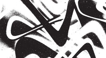 Abstract black ink graffiti splash and swirling lines on a white background, dynamic spray paint texture, street art © HexaFrame
