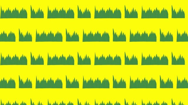 手描き草のシームレスループアニメーション背景