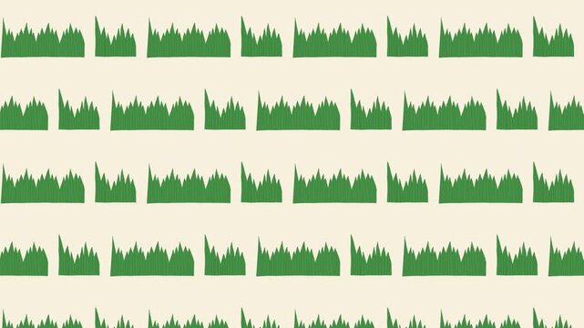 手描き草のシームレスループアニメーション背景