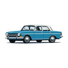 Fototapeta premium Vintage car icon logo flat vector design