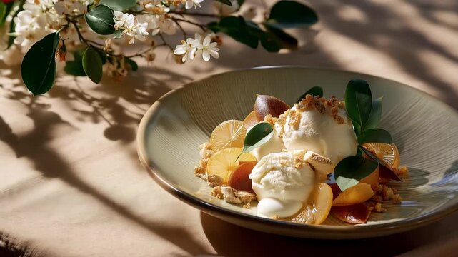 A high-end perfume brand offering an edible molecular gastronomy taste-tasting inspired by fragrance notes, with tiny plated bites mirroring citrus, floral, and woody aromas &mdash; experimental cuisine,