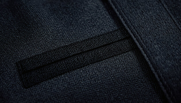 Black hook and loop fastener fabric macro. Industrial textile texture.