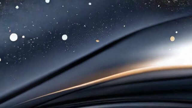 Waves and patterns flow smoothly, creating a rich visual effect with dark tones and golden highlights