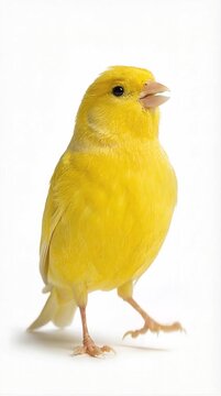 Exotic Birds and Grey Cat Isolated on White Background Premium PSD