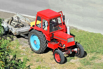 Obraz premium Tractor with trailer