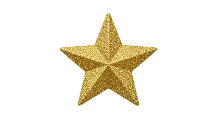 Obraz premium A shiny gold star is prominently displayed on a transparent background