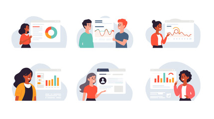 Fototapeta premium This minimalist illustration evokes a sense of interconnectedness and data flow, perfect for tech companies, innovation blogs, or representing digital