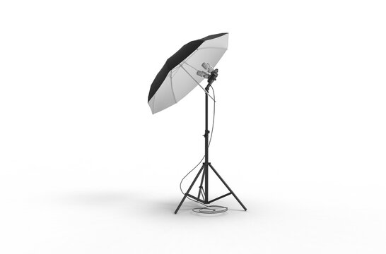 Professional studio light with umbrella