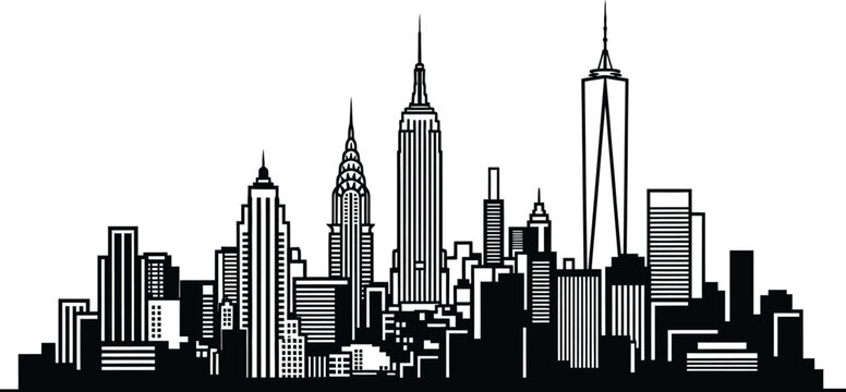 Met gala new york city skyline illustration