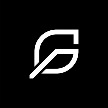 A modern logo merging letters G and P within a sleek, slanted geometric leaf silhouette.