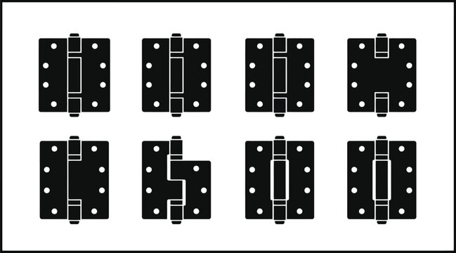 Silhouette Collection of Door Hinges with Various Mounting Hole Patterns cabinet hinge hardware