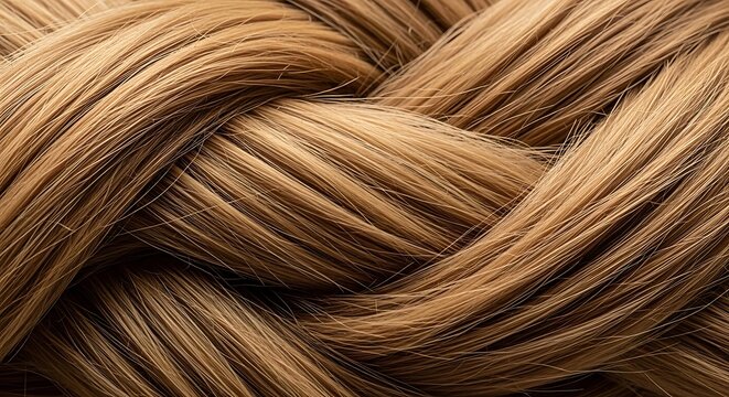 A close-up of a blonde hair braid