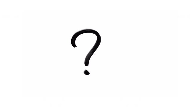Hand drawn question mark symbol