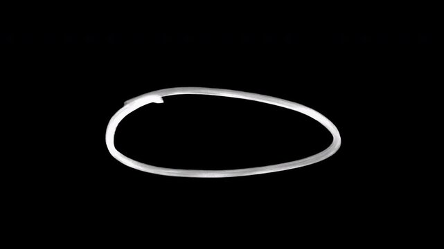 Hand drawn white long oval