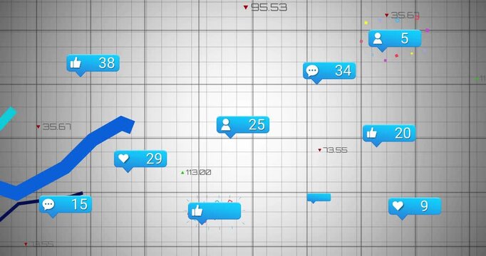 First blue bubble appearing bubbles spawning badges climbing lines rising showing engagement growth