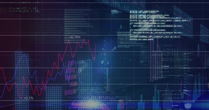 On playback start data viz animating across frame, pointer zooming peaks to highlight metrics