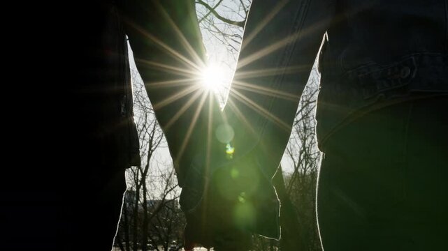 Sunstar while holding hands