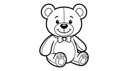 Obraz premium Cute Teddy Bear Sitting Down.
