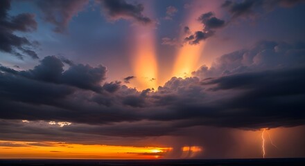 Fototapeta premium sunset over the sea