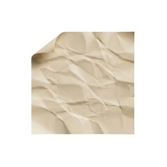 Obraz premium Crumpled Beige Paper Texture isolated on transparent background