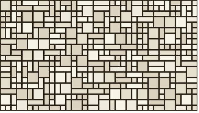Geometric pattern featuring a modern abstract seamless design with interlocking beige, cream, and off-white rectangles and squares, creating a minimalist grid mosaic in neutral tones for contemporary 