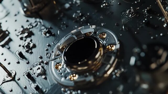 Advanced quantum processor circuit with intricate microchip connections, symbolizing ai driven computing, futuristic technology, and breakthrough digital intelligence for next gen solutions