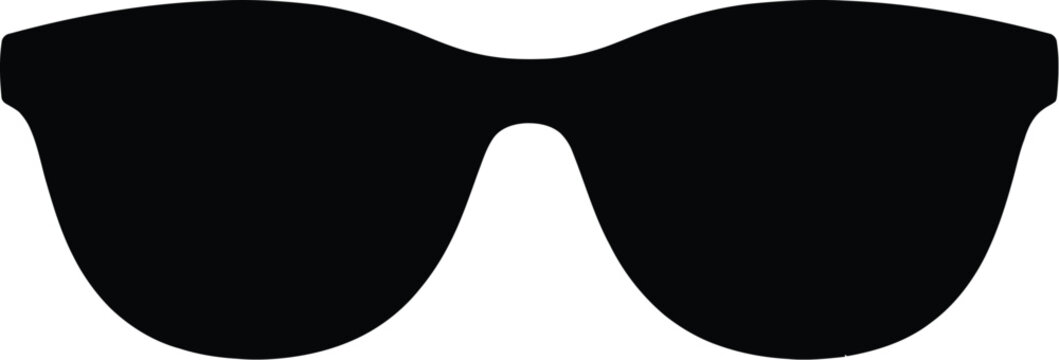A sleek vector graphic illustration of black sunglasses