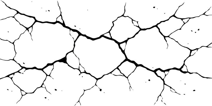 Cracked concrete wall with dry paint texture