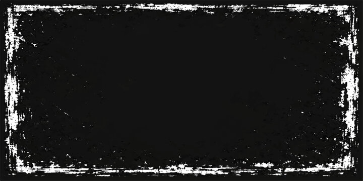 Abstract grunge frame with ink splatters and textured border