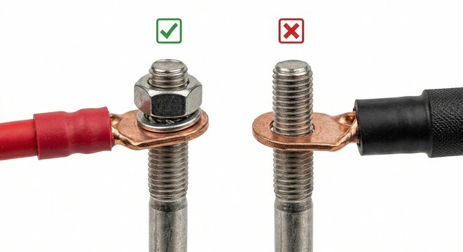 Comparison of Correct and Incorrect Cable Bolting on Power Terminals