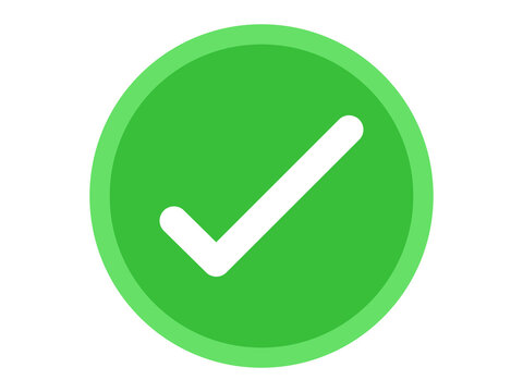 Green Check Mark Icon PNG &ndash; Checkmark Tick Symbol for Approval, Verified Success Badge, Isolated on Transparent Background