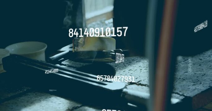 Clamp clamping fitting, initiating heat for tech joining on bench numbers floating, smoke rising