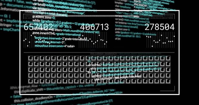 Vertical video: Revealing monitoring panel from code, updating three readouts and grid pulsing teal