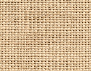 Obraz premium Close Up of Tan Jute Burlap Fabric Texture with Woven Pattern and Natural Fibers