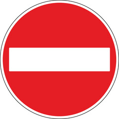 United Kingdom Do Not Enter Road Sign, No Entry Red Circle © Griffin9678