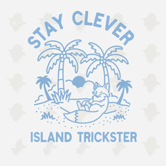 Obraz premium T shirt with island trickster graphic.