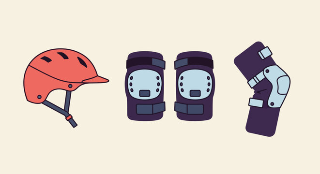 Helmet and pads: essential safety gear for skateboarding and cycling