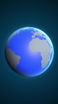 The animation shows a graphic representation of the earth and highlights the location and map of San Marino colored red in vertical format.