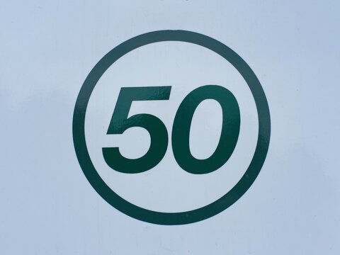 Nummer Zahl Ziffer 50 f&uuml;r Geburtstag oder Jubil&auml;um