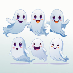 Obraz premium Geister Cartoon Set