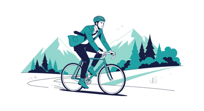 Person Riding a Bicycle Outdoors Freely.